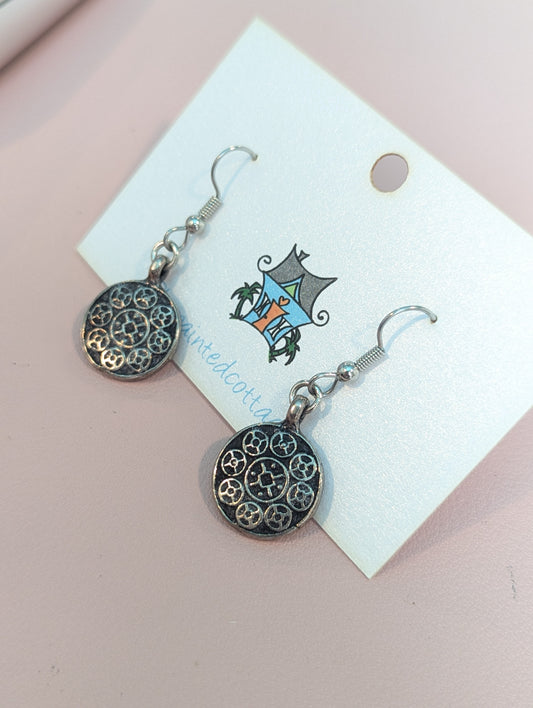 Vintage Circle Silver Earrings The Painted Cottage JEWELRY PXL_20250327_194741051