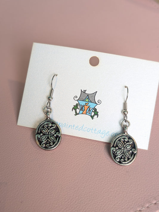 Vintage Oval Silver Earrings The Painted Cottage JEWELRY PXL_20250327_194852855