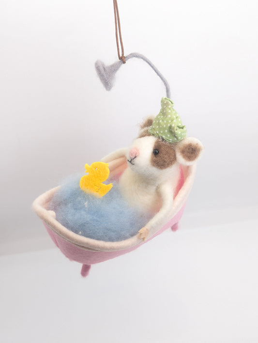 Bathtub Critter Ornament - Mouse GlITTERVILLE Holiday the-painted-cottage-cute-animal-holiday-christmas-ornament-home-decor-edgewater-maryland-boutique-gift-shop-1-64